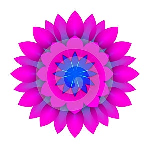 Stylish Petal-Based Abstract Emblem Design photo
