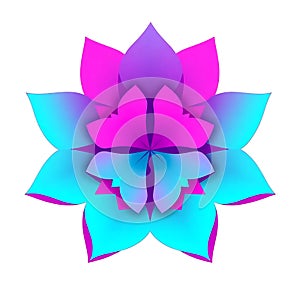 Stylish Petal-Based Abstract Emblem Design photo