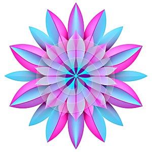Stylish Petal-Based Abstract Emblem Design photo