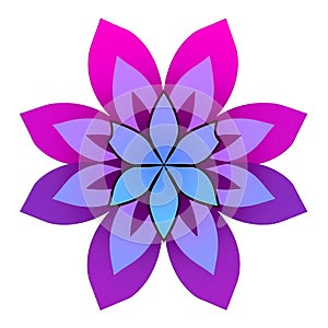 Stylish Petal-Based Abstract Emblem Design photo