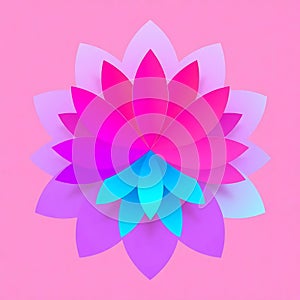 Stylish Petal-Based Abstract Emblem Design photo