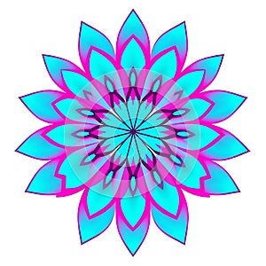 Stylish Petal-Based Abstract Emblem Design photo