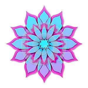 Stylish Petal-Based Abstract Emblem Design photo