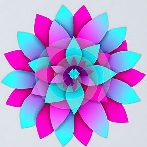 Stylish Petal-Based Abstract Emblem Design photo