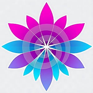 Stylish Petal-Based Abstract Emblem Design