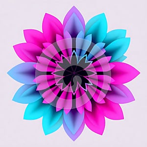 Stylish Petal-Based Abstract Emblem Design photo