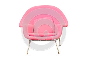 Stylish pink chair isolated
