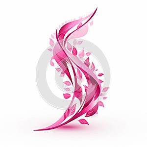 Stylish Pink Curves White Beauty