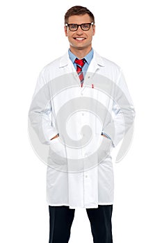 Stylish portrait of handsome male doctor