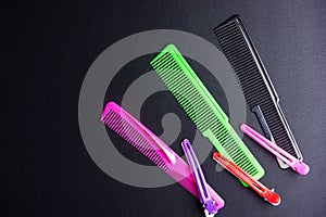 Stylish Professional Barber Scissors, Hair Cutting and Thinning.Hairdressing concept.Beauty concept.Beauty tools concept