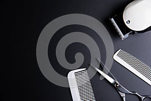 Stylish Professional Barber Scissors, White comb and White elect