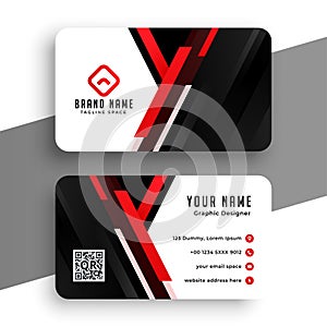 Stylish red professional business card template design