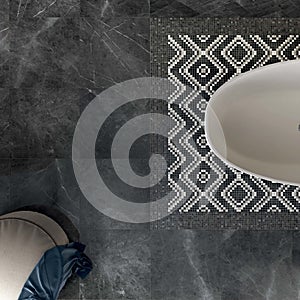 Stylish Restroom. Morden and Elegant Interior. Luxury Mockup