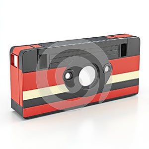 Stylish Retro Red and Black Disposable Camera