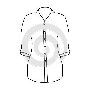 Stylish shirt for women. Women dressed in ceremonial clothes. Woman clothes single icon in outline style