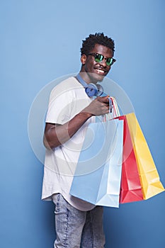 Stylish Shopper with Sunglasses