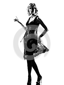 Stylish silhouette woman