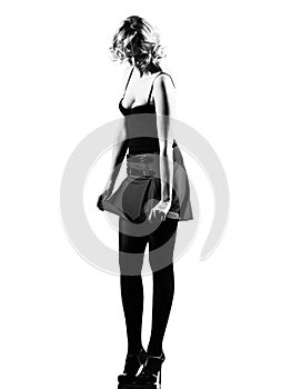 Stylish silhouette woman