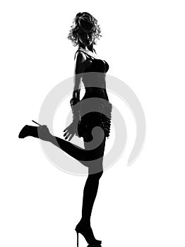 Stylish silhouette woman