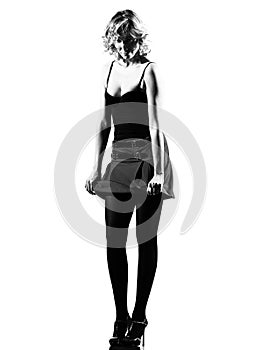 Stylish silhouette woman