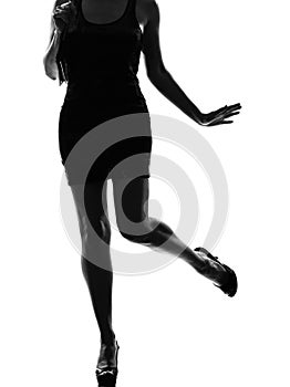 Stylish silhouette woman legs