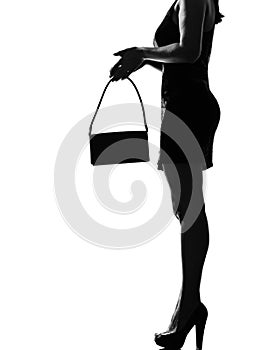 Stylish silhouette woman legs