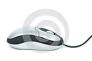 Stylish silver computer mouse