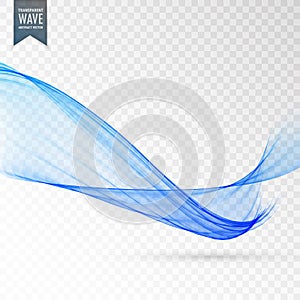 Stylish smooth wave background in blue color