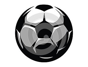 Stylish soccer ball on a white background. Vector color illustration. Template for design