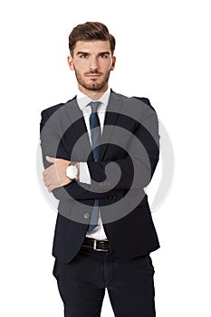 Stylish successful young businessman