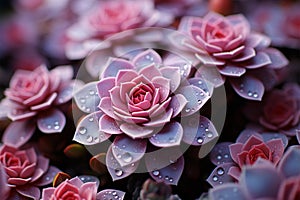 Stylish succulents grace pink milieu