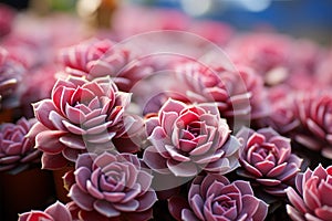 Stylish succulents grace pink milieu