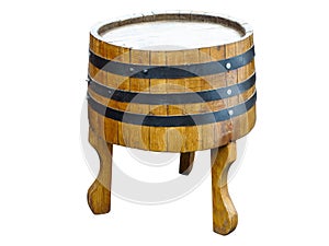 Stylish table made from old barrel