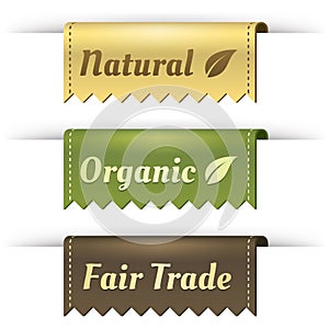 Stylish Tag Labels for Natural, Organic, FairTrade