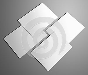Stylish template with blank four A4, A5 bi-fold brochures