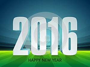 Stylish text 2016 for New Year celebration.