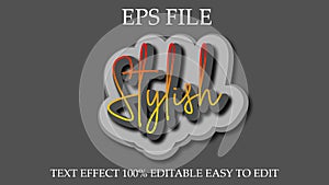 Stylish text effect Jpeg file digital download