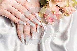 Stylish trendy female manicure