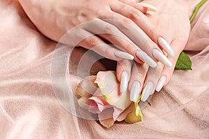 Stylish trendy female manicure