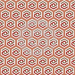 Stylish trendy seamless geometric pattern design for textile and printing. Decorative repeating texture of hexagons.