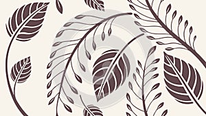 Botanical Leaf Pattern Organic Foliage Background, vector design Generative AI