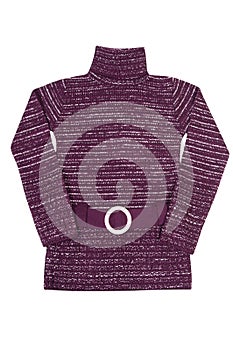 Stylish violet tunic on a white.