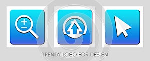 Stylish web icons for decoration