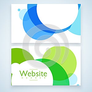 Stylish website header or banner set.