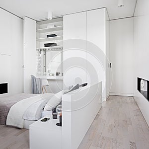 Stylish white bedroom