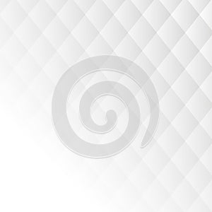 Stylish white pattern with rhombus Vector photo