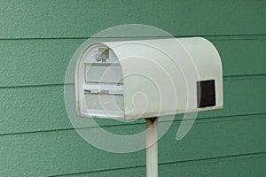 Stylish white post box