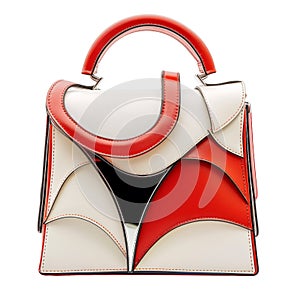 Stylish women handbag purse, luxury elegant ladies hand bag , isolated on transparent background.