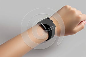 Stylish Wrist Wearable Technology Mockup.