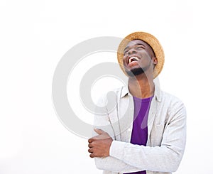 Stylish young african man laughing